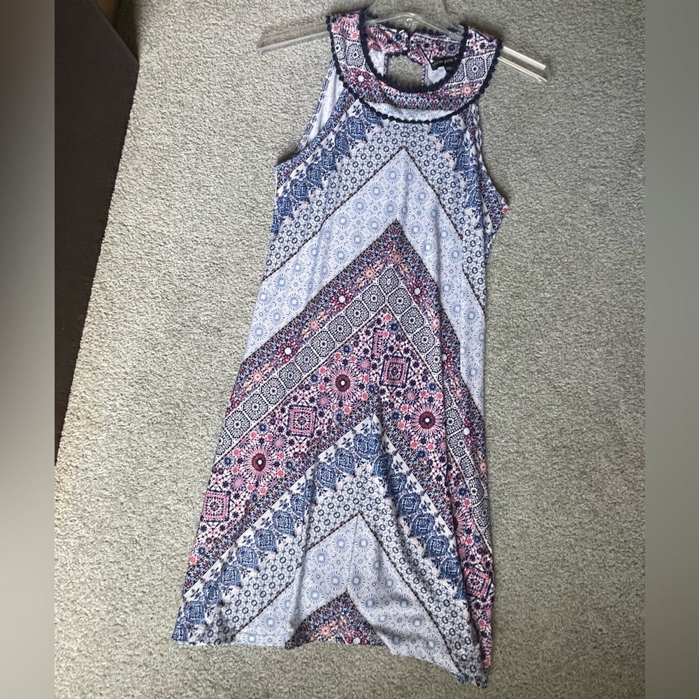 Patterned Sleeveless Dress